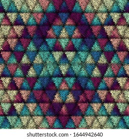 Seamless plaid pattern. Imitation of a texture of rough canvas. Vector image.