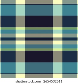 Nahtloses kariertes Muster. Ein modernes, lebendiges Design mit sich kreuzenden Linien. Ideal für Hintergründe, Textilien, digitale Kunst oder das Hinzufügen von Mustern. Vielseitige Textur.