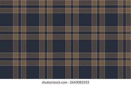 Seamless plaid pattern, navy, beige, reflects classic elegance, suitable for designing clothes, skirts, shirts, casual wear and pants in various styles, vector illustration.