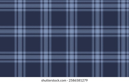 Seamless plaid pattern, navy blue, blue, for designing clothes, pants and skirts, giving a classic, simple and modern look, suitable for a variety of designs.