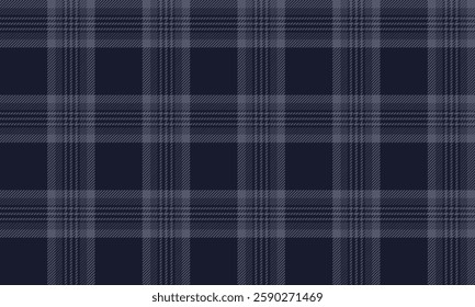 Seamless plaid pattern, navy blue, gray, suitable for designing clothes such as skirts and pants, giving a modern and elegant look, suitable for all occasions.