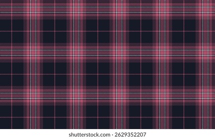 Seamless plaid pattern, navy blue, pink, white, blended lines, classic and fresh feel, suitable for designing clothes, skirts and pants, vector illustration.
