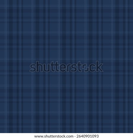 Seamless plaid pattern in navy blue.Tartan checkered gingham seamless pattern in dark blue.Vector graphic  texture for fabric and prints.