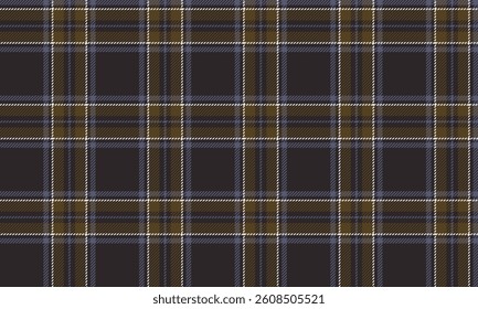 Seamless plaid pattern, navy, brown, white, blue, classic and bright, suitable for designing clothes, skirts and pants of all styles, vector illustration.
