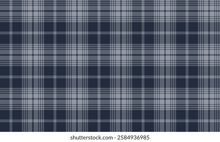 Seamless plaid pattern, navy and gray, suitable for designing clothes such as skirts and pants, both elegant and stylish at the same time.