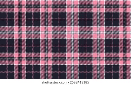 Seamless plaid pattern, navy, pink, and white, perfectly matched, suitable for designing clothes, skirts, and pants, creating a striking and impressive look from every angle.