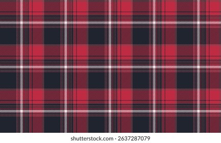 Seamless plaid pattern, navy, red, white for textiles and clothing, skirts and pants, add classic and stylish to any look, vector illustration.