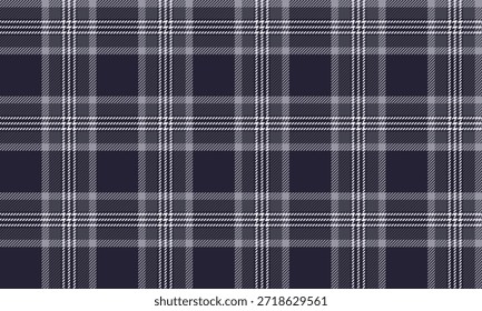 Patrón de cuadros sin costuras en azul marino, blanco y gris. Elegante y moderno, perfecto para diseñar ropa, faldas y pantalones, añadiendo un encanto clásico a cualquier estilo de moda.
