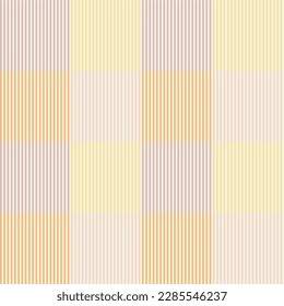 Seamless plaid pattern in a palette of pastel colors. Traditional checkered fabric texture for digital textile print. Vector
