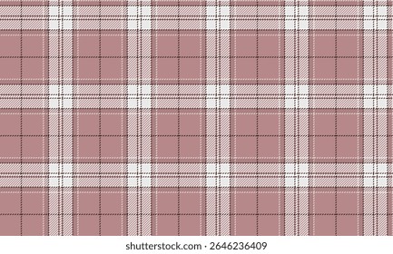 Seamless plaid pattern, pink, white, giving a soft and sweet feeling, suitable for designing clothes, skirts, pants, shirts, tablecloths, bright and lively style, vector illustration.