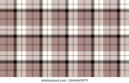 Seamless plaid pattern, pink, white, black, giving a sweet but cool feeling, suitable for designing clothes, skirts and pants in a modern fashion style.