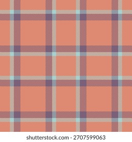 Seamless plaid pattern. Pixel art style tartan design in warm earthy hues. Versatile for backgrounds, textiles, and digital design.