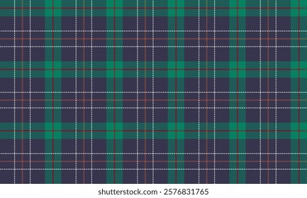 Seamless plaid pattern, purple, green, white, red, for designing clothes, skirts, pants, tablecloths, vector illustration.