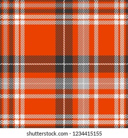 Seamless plaid pattern in red, black, grey and white.