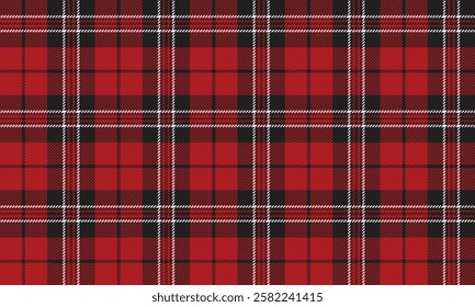 Seamless plaid pattern, red, black, white, suitable for designing clothes, whether it's a shirt, skirt or pants. Add style to every design with the right colors and classic plaid.