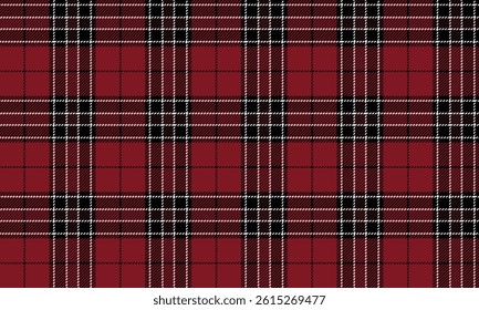 Seamless plaid pattern, red, black, white, classic and modern design, suitable for designing clothes, skirts, pants and various fashion items that are outstanding and unique.