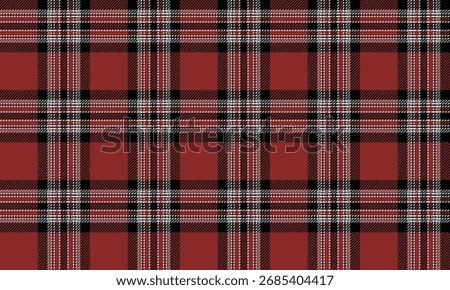 Seamless plaid pattern in red, black, white, and gray. A modern, cool design for clothing, skirts, pants, and dresses. A trendy fashion style for both teenagers and adults.