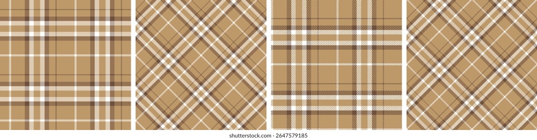 Seamless plaid pattern set. tartan for dress flannel skirt, tablecloth other modern and fashion print.