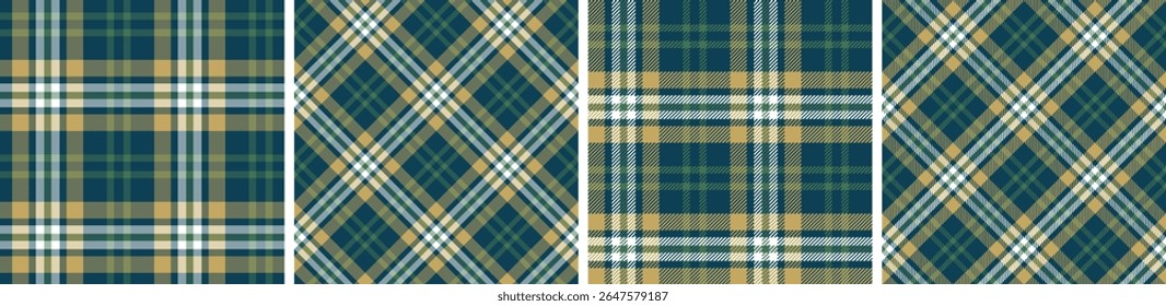 Seamless plaid pattern set. tartan for dress flannel skirt, tablecloth other modern and fashion print.