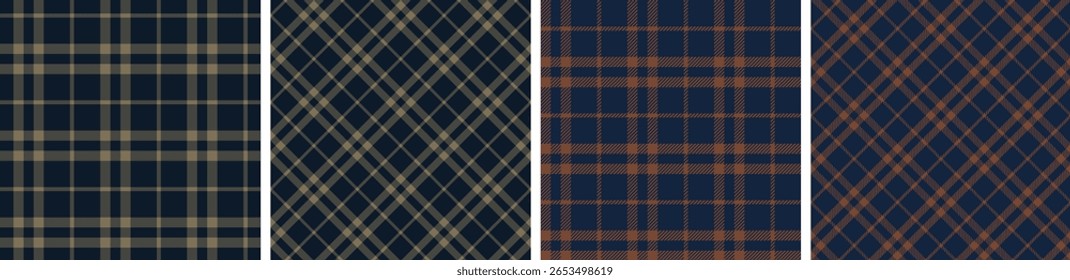 Conjunto de padrão de xadrez sem costura. tartan para saia de flanela vestido, toalha de mesa outra impressão moderna e de moda.