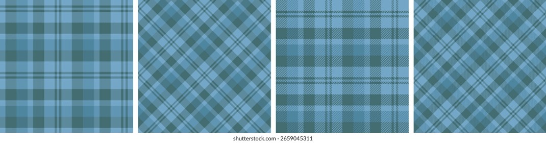 Seamless plaid pattern set. tartan for dress flannel skirt, tablecloth other modern and fashion print.