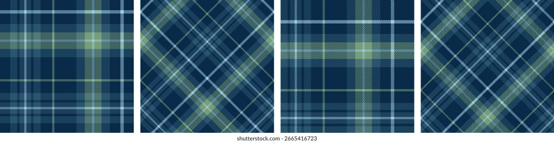 Conjunto de padrão de xadrez sem costura. tartan para saia de flanela vestido, toalha de mesa outra impressão moderna e de moda.