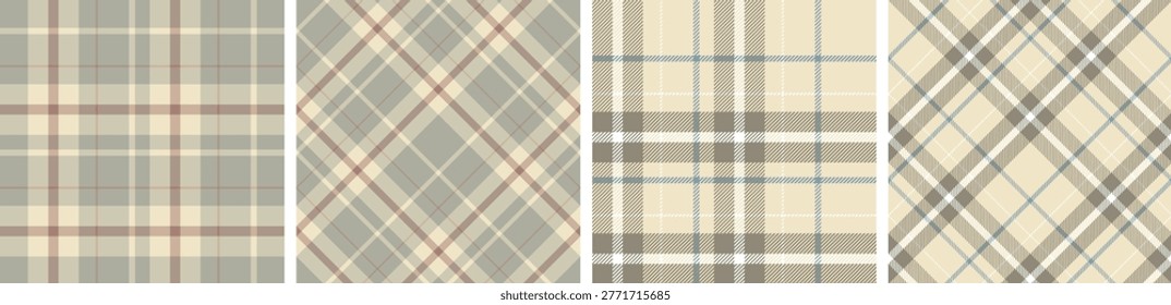  seamless plaid pattern set.tartan check for dress ,flannel skirt, tablecloth other modern and fashion summer textile print.