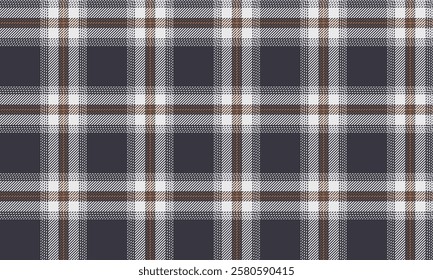 Seamless plaid pattern in shades of black, white, yellow, suitable for designing clothes, skirts, pants that are distinctive, stylish and look modern on all occasions.