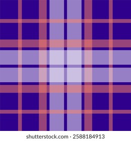 seamless plaid pattern in shades of blue, purple, and red. This digital abstract tartan design is ideal for fabric prints, textiles, wallpapers, backgrounds, and modern graphic projects.