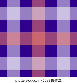 seamless plaid pattern in shades of blue, purple, and red. This digital abstract tartan design is ideal for fabric prints, textiles, wallpapers, backgrounds, and modern graphic projects.