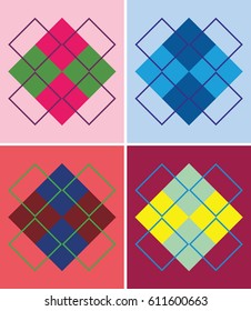 Seamless plaid pattern vector