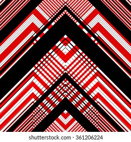 Seamless Plaid Pattern. Vector Black and White Background