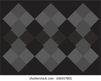 Seamless plaid pattern vector. Black white grey