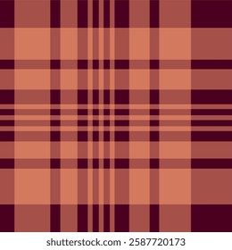 seamless plaid pattern in warm brown and maroon tones, perfect for textile design, backgrounds, and digital projects. Classic checkered design for fashion, autumn themes, and vintage styles.