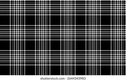 Seamless plaid pattern, white, black, timeless classic, perfect for designing clothes, skirts, pants and other textiles, adding a simple elegance to every piece.