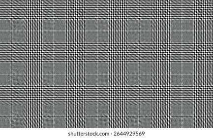 Seamless plaid pattern, white, black, simple and elegant design, modern, suitable for designing clothes, skirts, pants to look outstanding and classic.