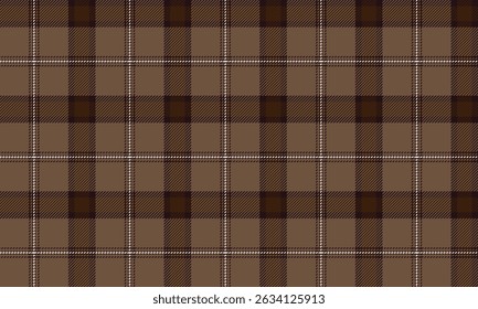 Seamless plaid pattern, white, brown, classic and warm, suitable for designing clothes, skirts and pants, giving a casual or stylish look for any occasion.