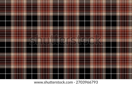 Seamless plaid patterns in black, beige, dark red, and white for designing clothes, skirts, pants, and dresses, adding charm to every look with style.