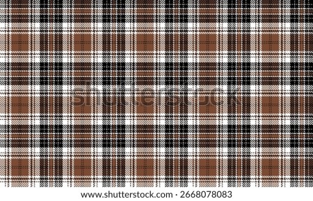 Seamless plaid patterns in brown, white, and black create a warm, classic feel. Perfect for designing clothes, skirts, pants, and dresses, adding a simple yet unique charm to every look.