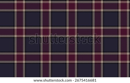 Seamless plaid patterns in dark purple, dark red, beige, and black give a classic and dynamic feel, perfect for designing elegant yet unique clothing, skirts, shirts, and pants.