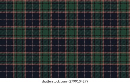 Seamless plaid patterns in navy, green, and peach blend the refreshing feel of spring with a profound sense of tranquility, perfect for textiles and designs for shirts, dresses, skirts, and trousers.