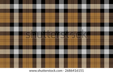 Seamless plaid patterns in yellow, black, and white give a classic and modern feel to textiles and fashion, such as dresses, skirts, and pants. They add a stylish touch to any look.