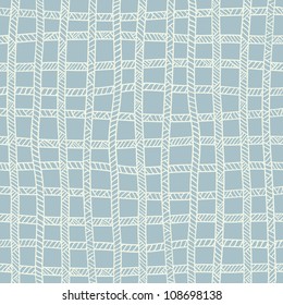 Seamless plaid rope pattern on blue background. Vector illustration