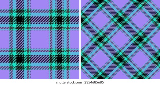 Tartán sin manchas de fondo del vector de patrón de fondo con una tela de verificación textil ajustada en colores de espacio.