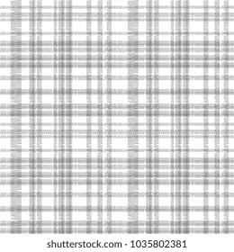 Seamless plaid tartan pattern in black and white.