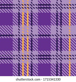 Seamless plaid tartan pattern in purple tones