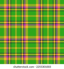 Seamless plaid texture. Fabric vector textile. Check pattern background tartan in pink and dark colors.