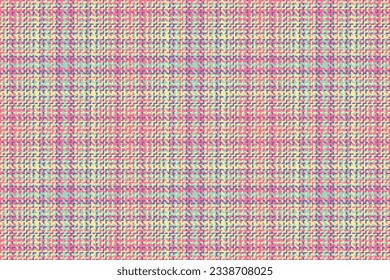 Seamless plaid texture of textile background fabric with a pattern tartan check vector in yellow and red colors.