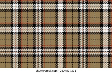Seamless plaid, yellow, white, black, orange, outstanding design, suitable for fashion design such as clothes, skirts, pants, adding brightness and modernity.
