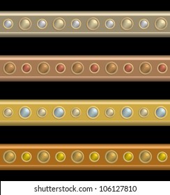 Seamless plank with rivets